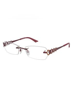 Brendel 902073 Red Tangerine Rimless Eyeglass Frames – Preowned – German Eyewear